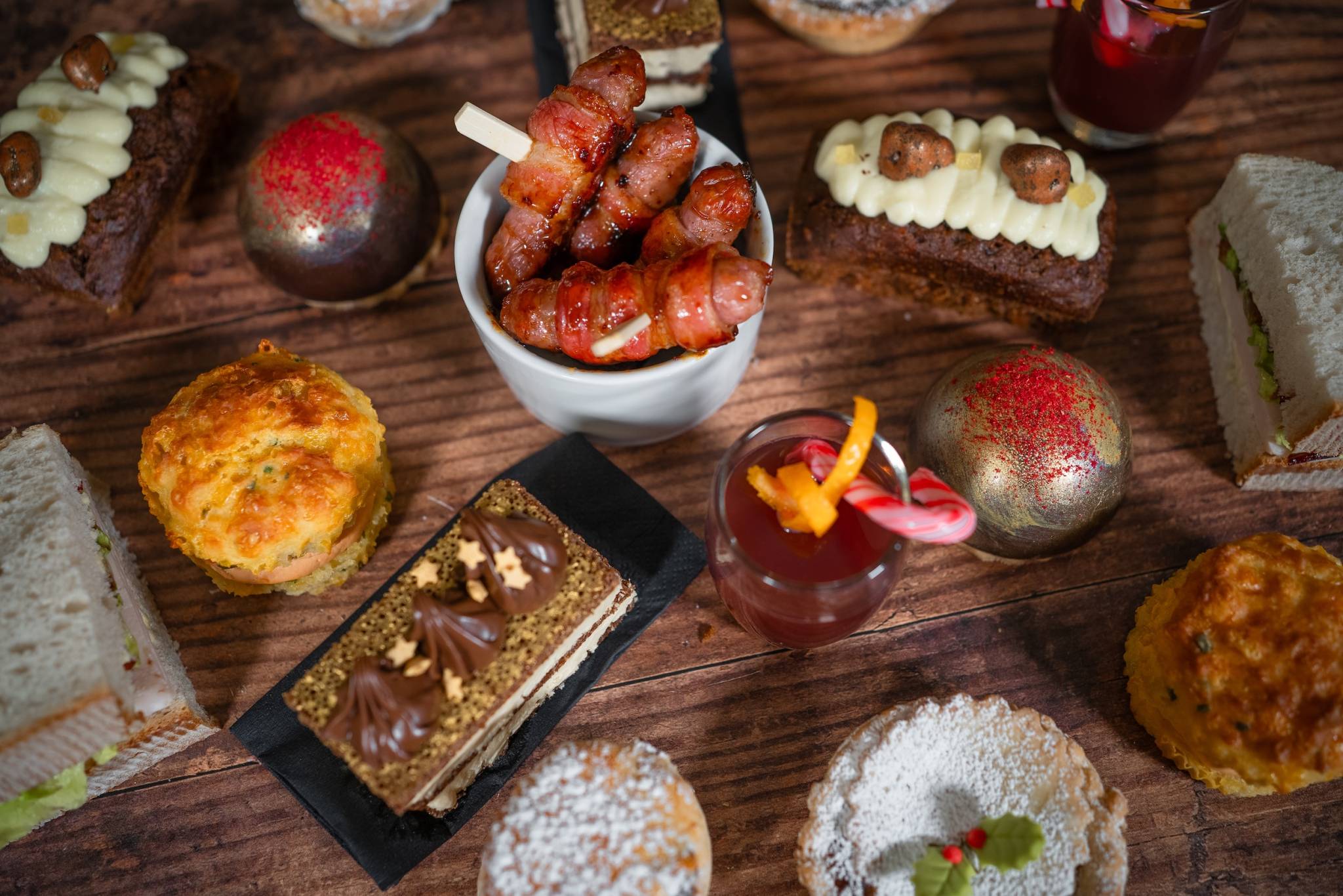 Close up of Briery Wood's Festive Afternoon Tea