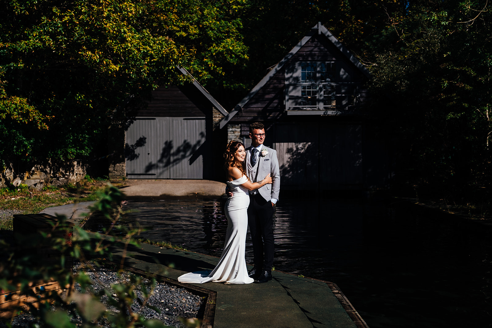 Cragwood Windermere Lake jetty wedding photography